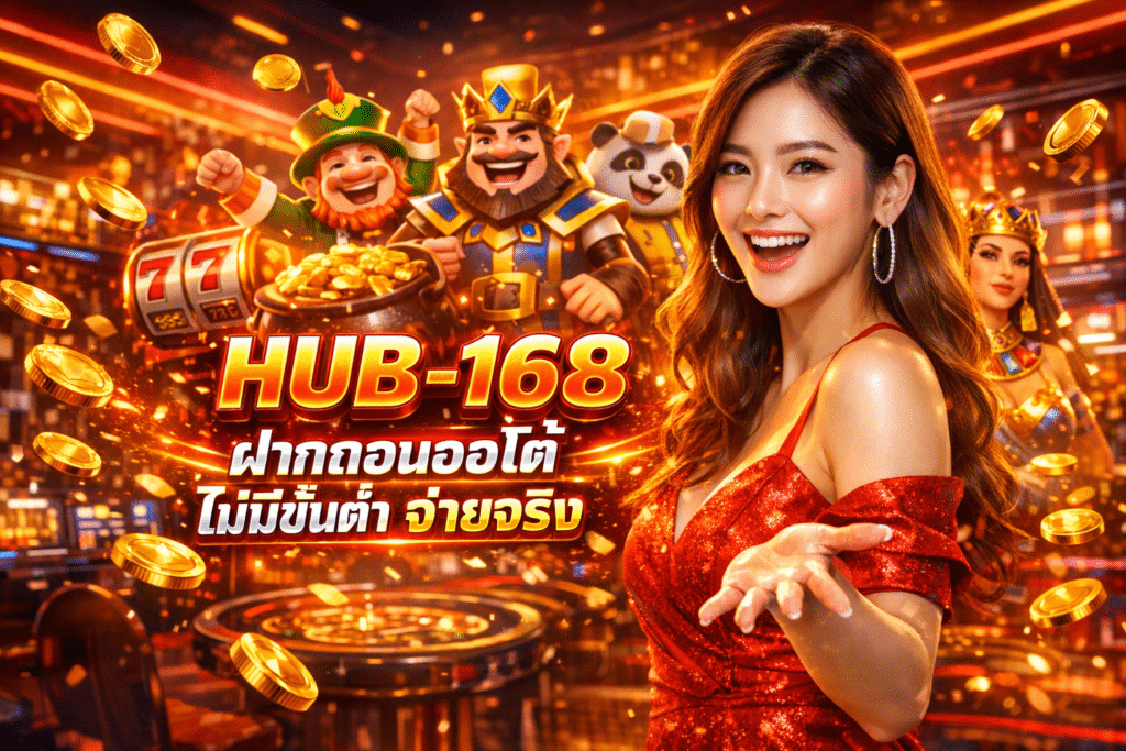 HUB-168 ฝากถอนออโต้ ไม่มีขั้นต่ำ จ่ายจริง